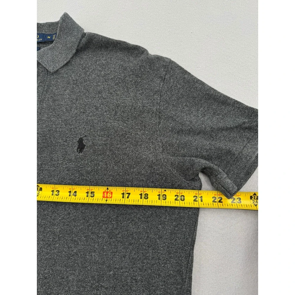 Polo‎ Ralph Lauren Classic Fit Mens M Short Sleeve Pique Polo Charcoal Gray